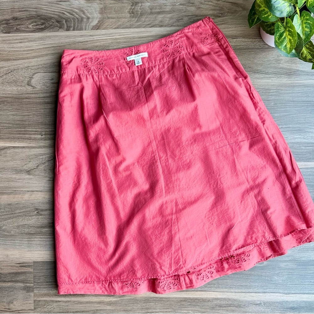 Feminine‎ Eyelet A Line Skirt Coral Banana Republic Size 8 - Picture 13 of 14